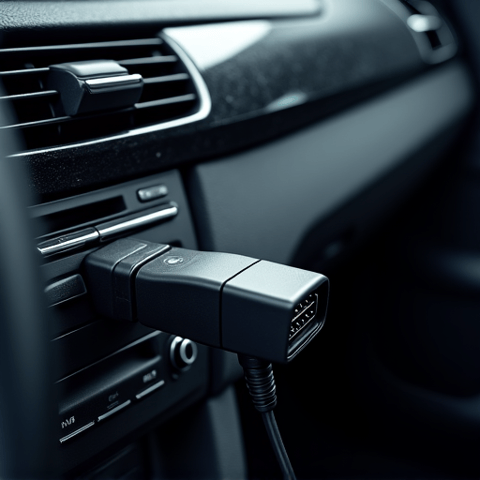 Close-up of a diagnostic tool connected to a European vehicle (BMW/Audi) dashboard during a Check Engine Light diagnosis near Gold River. Showcasing specialized expertise for premium imports.