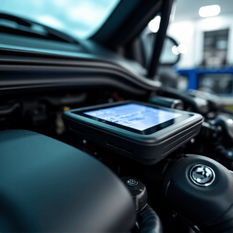 Expert European vehicle repair in our Gold River shop showcasing specialized diagnostic equipment.