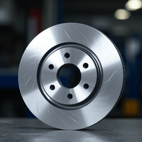 Close-up view of a clean, freshly inspected brake rotor at 916 Auto Repair in Gold River. This image showcases our attention to detail during brake service diagnostics.