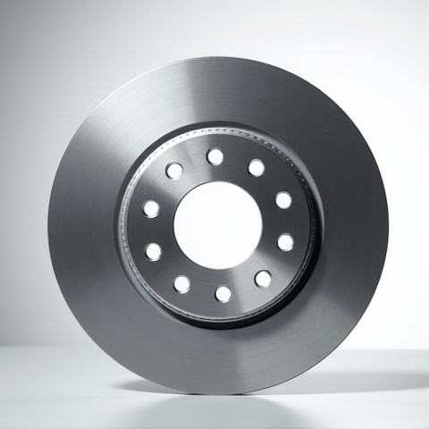 Owner-operator Samson from 916 Auto Repair inspecting a brake rotor for wear at the Gold River shop. This showcases the owner