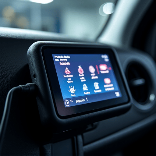 Close-up of state-of-the-art diagnostic equipment being used to analyze a vehicle