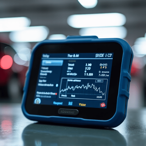 State-of-the-art diagnostic equipment used to read a check engine light code.